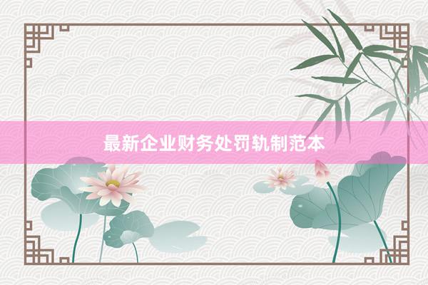 最新企业财务处罚轨制范本