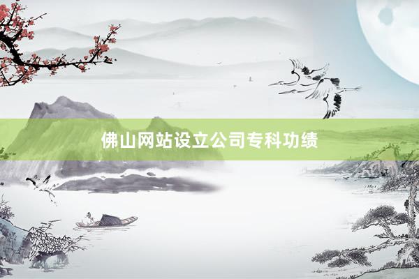 佛山网站设立公司专科功绩