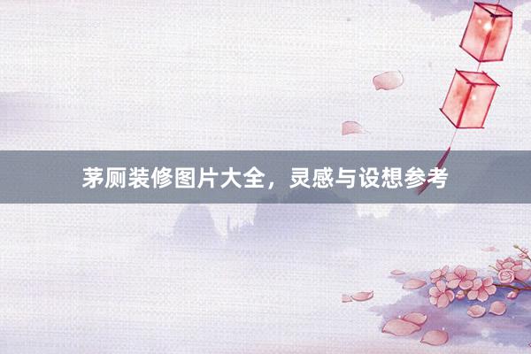 茅厕装修图片大全，灵感与设想参考